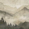 3D Mountain Forest Landscape Wallpaper Mural | Stylish Modern Wall Decor for Bedroom or Living Room | Bold Scenic Nature Wall Art Gift Home