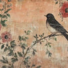 Vintage Black Bird Floral Wallpaper Mural – Rustic Botanical Wall Decor – 3D Peel And Stick Stylish Bedroom Living Room Wallpaper