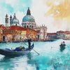 Venice Canal View 3D Wallpaper Mural – Italian Cityscape Wall Decor With Gondola – Modern Bold Stylish Room Accent – Living Room Bedroom