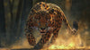 Running Leopard Wall Mural – Bold Safari Wallpaper for Stylish Decor – Wildlife Art Gift for Him – Birthday or Holiday Statement Piece