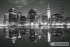 New York City Skyline Wallpaper Black And White Office Wall Mural Modern Cityscape Night View Removable Peel And Stick Large Wall Decor