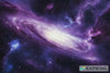 Galaxy Space Wall Mural Wallpaper • 3D Outer Space Universe Design • Purple Galaxy Nebula Wall Decor • Cosmic Stars Kids Bedroom Modern