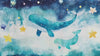 Watercolor Whale Nursery Mural – Undersea Baby Wall Art – Baby Shower, Birthday or Holiday Gift for Kids Room