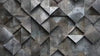3D Concrete Geometric Texture Wallpaper – Bold Industrial Wall Mural For Home Gym Or Garage – Modern Dark Wall Decor – Stylish Textured