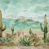 3D Desert Cactus Landscape Wallpaper Mural | Stylish Modern Southwestern Wall Decor | Bold Nature Inspired Bedroom Living Room Wall Art Gift