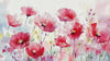 Watercolor Red Floral Wall Mural – Bold Artistic Flower Wallpaper – Birthday or Holiday Gift for Stylish Nature-Inspired Home Decor
