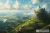Fantasy Castle Wallpaper Mural | 3D Scenic Wall Decor for Kids Bedroom or Living Room | Magical Landscape Wall Art for Stylish Wall