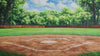 Baseball Field Wall Mural – Sports Room Decor for Boys – Gift for Baseball Fans – Little League Bedroom Wallpaper – Kids Sports Wall Art