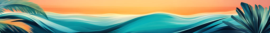 Tropical Wave Boat Wrap – Teal Blue & Sunset Orange Vinyl | Palm Coast Marine Design for Yachts & Boats | Premium Custom Wrap by Stickalz vb006