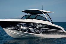 Load image into Gallery viewer, Great White Shark Boat Wrap – Ocean Predator Vinyl Graphic | Realistic Shark &amp; Splash Design for Sport Boats &amp; Yachts | Premium Marine Wrap by Stickalz vb008