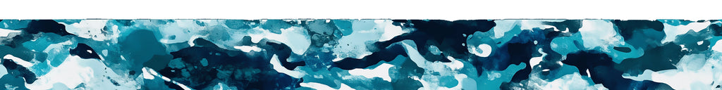 Aqua Camo Ocean Boat Wrap – Blue Water Camouflage Vinyl Wrap – Marine Grade Boat Decal – Custom Full Side Wrap – Abstract Sea Pattern Design vb016