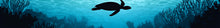 Load image into Gallery viewer, Sea Turtle Reef Boat Wrap – Ocean Marine Vinyl Wrap – Underwater Coral Reef Design – Custom Boat Decal – Full Side Wrap in Blue Gradient vb028