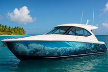 Load image into Gallery viewer, Coral Garden Boat Wrap – Realistic Underwater Reef Vinyl Wrap – Marine Grade Boat Decal – Custom Full Side Wrap – Ocean Coral Design vb029