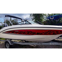 Load image into Gallery viewer, Scull Watercraft Graphics Full Color Racing Stripes, Scull Vinyl Boat Graphic, Scull Boat Vinyl, Full Color Cigar Boat Graphics Vinyl Decal