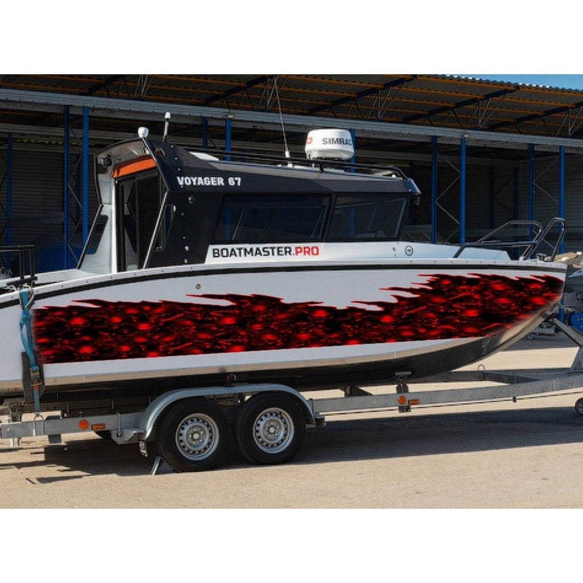 Scull Watercraft Graphics Full Color Racing Stripes, Full Color Cigar ...