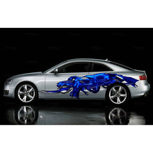 Load image into Gallery viewer, Tribal Dragons Ripped Metal Car Vinyl, Tribal Dragons Car Wrap, Car Vinyl, Dragon Car Vinyl, Car Wrap