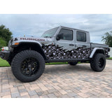 Tribal Skulls Truck Wrap, Tribal Skulls Truck Side Full Color Vinyl Sticker