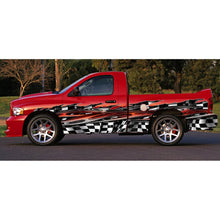 Load image into Gallery viewer, Tribal Flag Car Wrap, Tribal Checkered Car Decal, Tribal Checkered Car Sticker, Tribal Checkered Car Graphics