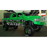 Green Checkered Flag Truck Graphics, Green Flag Car Sticker