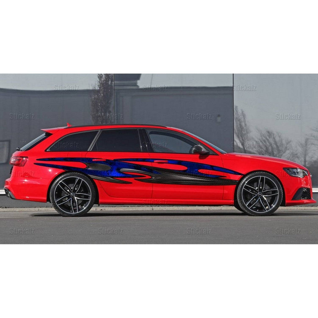 Tribal Ripped Metal Full Color Car Vinyl Design 3D Tribal Car Wrap Car Vinyl Steel Arm Car Side Sword Full Color Vinyl Sticker