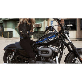 Tribal Racing Flag Dirt Bike Full Color Vinyl Sticker Checkered Flag Sport Bike Decals Graphics Vinyl Stickers Flag Racing Bike Stickers