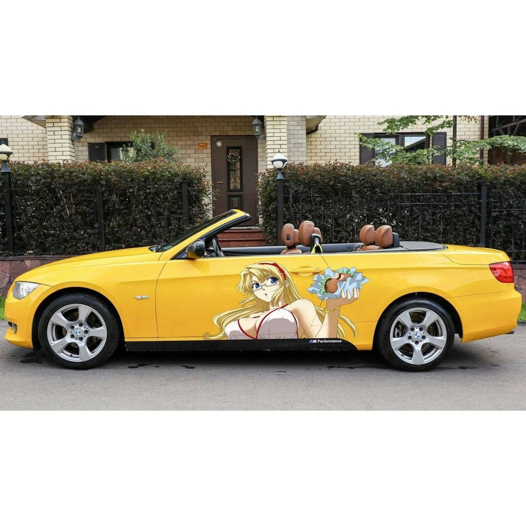 Sexy Anime Girl Car Wrap, Sticker, Anime Girls Stickers, Manga Theme Side Car Wrap