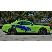 Load image into Gallery viewer, Tribal Dragons Ripped Metal Car Vinyl, Tribal Dragons Car Wrap, Car Vinyl, Dragon Car Vinyl, Car Wrap