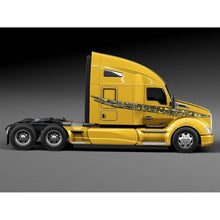 Load image into Gallery viewer, Truck Yellow Tribal Sticker, Yellow Truck Side Graphics, Truck Yellow Tribal Sticker, Truck Yellow Carbon Fiber Tribal Decal