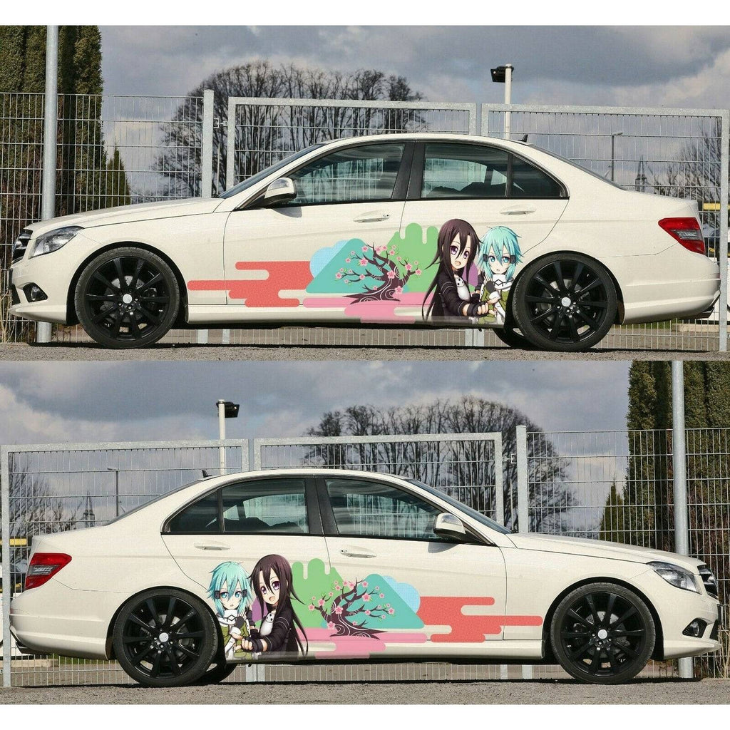 Anime Side Vinyl Graphics, Anime Car Vinyl, Anime Girls Stickers, Sexy Anime Stickers, Anime Decal