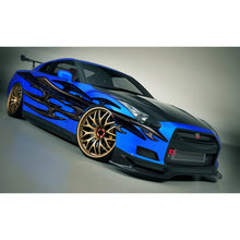 Load image into Gallery viewer, Blue 3D Tribal Car Wrap, Tribal Car Decal, 3D Tribal Car Sticker, 3D Tribal Car Graphics, 3D Tribal Racing Stripes Vinyl Decal