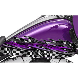 Tribal Checkered Flag Bike Vinyl Graphics, Tribal Checkered Flag Bike Sticker, Checkered Flag Dirt Bike Full Color Vinyl Sticker Tribal Sport Bike Decal Graphics