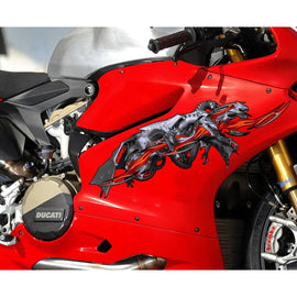 Tribal Dragon Bike Sticker, Dragon Dirt Bike Full Color Vinyl Sticker Tribal Dragon Sport Bike Decal Graphics