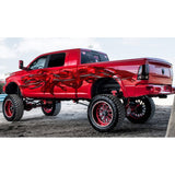 Red Dragon Full Color Truck Side Graphics, Tribal Dragon 3D Truck Vinyl