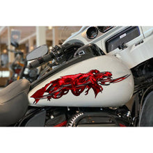 Load image into Gallery viewer, Red Dragon Bike Sticker, Dragon Dirt Bike Full Color Vinyl Sticker, Tribal Dragon Sport Bike Decal, Tribal Dragon Bike Decal, Tribal Dragon Bike Vinyl Graphics, Tribal Dragon Bike Tank Sticker