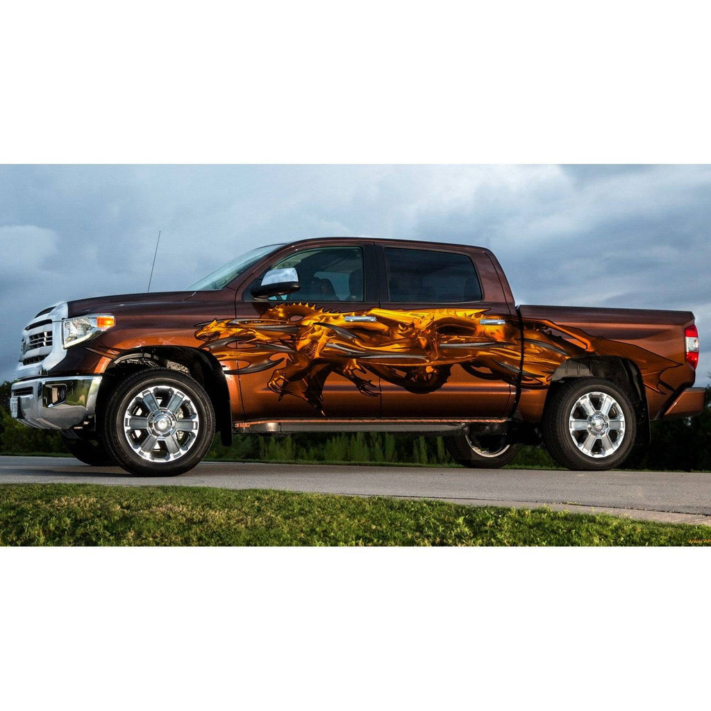 Tribal Dragon Full Color Car Side Graphics, Tribal Dragon 3D Car Vinyl, Tribal Dragon Car Side Graphics, Tribal Dragon Car Vinyl, Tribal Dragon Truck Decal, Tribal Dragon Truck Sticker