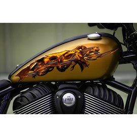 Tribal Dragon Bike Sticker, Dragon Dirt Bike Full Color Vinyl Sticker, Tribal Dragon Sport Bike Decal, Tribal Dragon Bike Decal, Tribal Dragon Bike Vinyl Graphics, Tribal Dragon Bike Tank Sticker