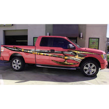 Load image into Gallery viewer, 3D Tribal Truck Wrap, Tribal Truck Graphics, Tribal Truck Side Full Color Vinyl Sticker, Tribal Truck Vinyl Side Graphics, Tribal Car Sticker