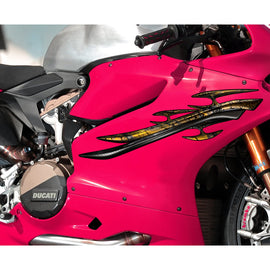 Carbon Fiber look Tribal Bike Vinyl Graphics, Tribal Bike Sticker, Dirt Bike Tribal Sticker, Sport Bike Tribal Graphics