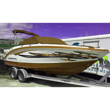 Load image into Gallery viewer, Carbon Fiber Look Tribal Boat Wrap, Racing Stripes Racing Stripes Boat Sticker