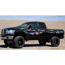 Load image into Gallery viewer, Ripped Metal USA Flag Truck Graphics, USA Flag Truck Side Full Color Vinyl Sticker, USA Flag Truck Vinyl Side Graphics, American Flag Car Sticker