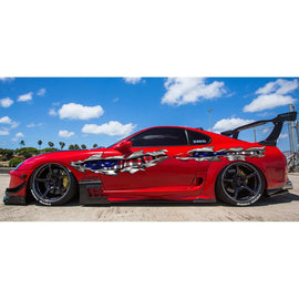 Ripped Metal USA Flag Car Wrap, USA Flag Ripped Metal Car Graphics, USA Flag Vinyl Car Decal, USA Flag Car Vinyl Sticker, USA Flag Car Side Graphics