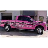 Ripped Metal Truck Wrap, Ripped Metal Truck Side Full Color Vinyl Sticker