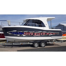 Load image into Gallery viewer, USA Flag Boat Wrap, US Flag Boat Vinyl, US Flag Boat Graphics, Full Color USA Flag Boat Decal, Full Color USA Flag Boat Sticker