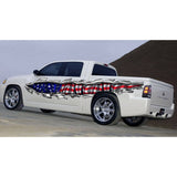 Ripped USA Flag Truck Graphics,  USA Flag Truck Vinyl Side Graphics