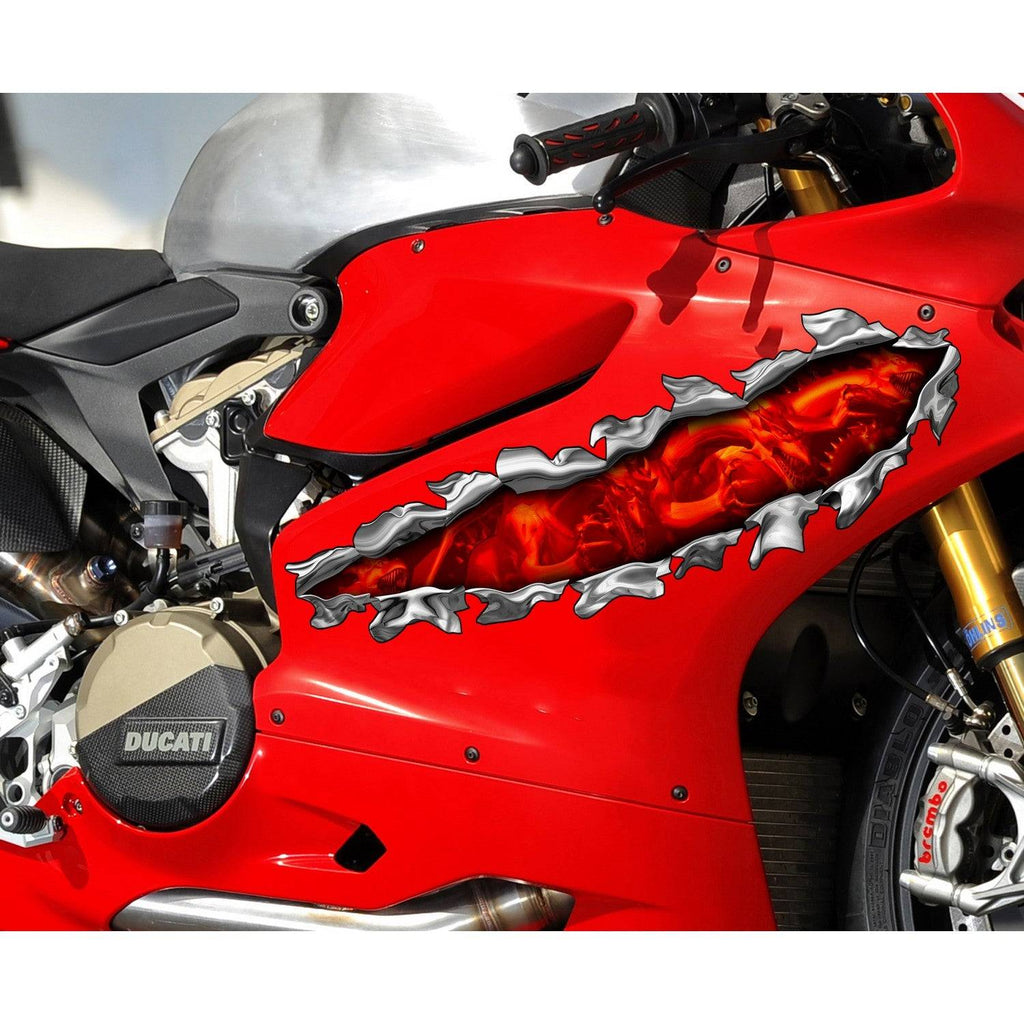 Dragons Bike Vinyl Graphics, Dragons Full Color Bike Decal, Dragons Chopper Vinyl, Dragons Crotch Rocket Graphics, Dragons Dirt Bike Sticker