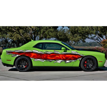 Load image into Gallery viewer, Orange Tribal Dragon Car Wrap, Tribal Dragon Car Decal, Tribal Dragon Car Sticker, Tribal Dragon Car Graphics, Tribal Dragon Racing Stripes Vinyl Decal