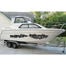 Load image into Gallery viewer, Checkered Flag Wrap, Racing Flag Boat Vinyl, Watercraft Graphics Full Color