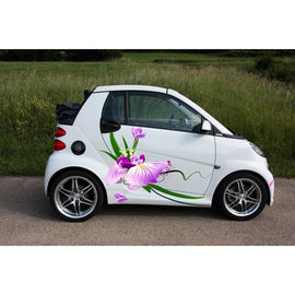 Flowers Vinyl Graphics, Flowers Car Side Vinyl, Flowers Car Decal, Flowers Girl Sticker